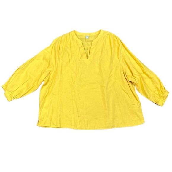 Old Navy Women’s Linen V-neck Daisy Bee in a Bonnet Blouse XXL - Picture 1 of 9